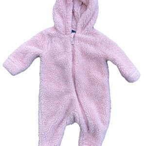 Old Navy Pink Sherpa Baby Girl  Bodysuit